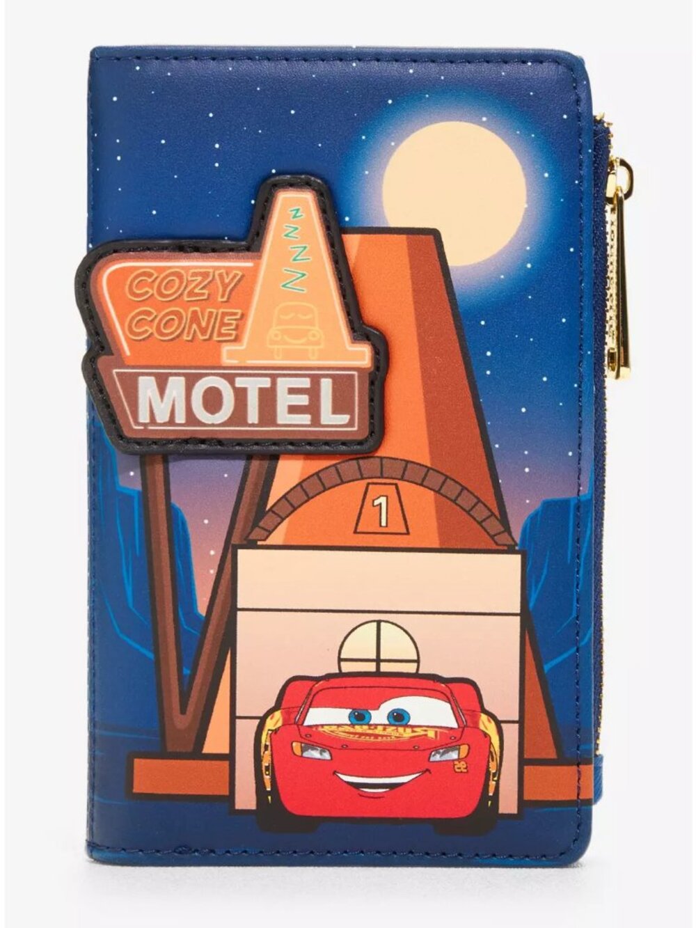 Loungefly Disney Pixar Cars Wallet Cozy Cone Motel Lightning McQueen Glows New